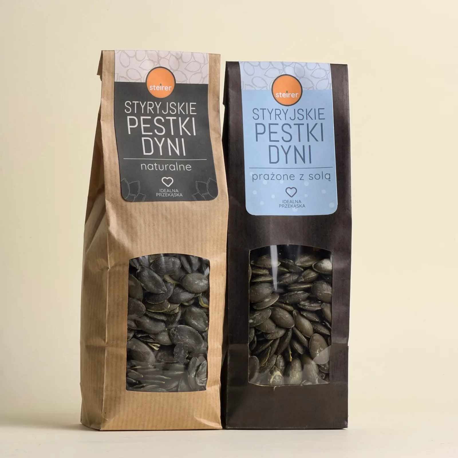 Naturalny duet styryjskich pestek dyni | Naturalne, Prażone z solą